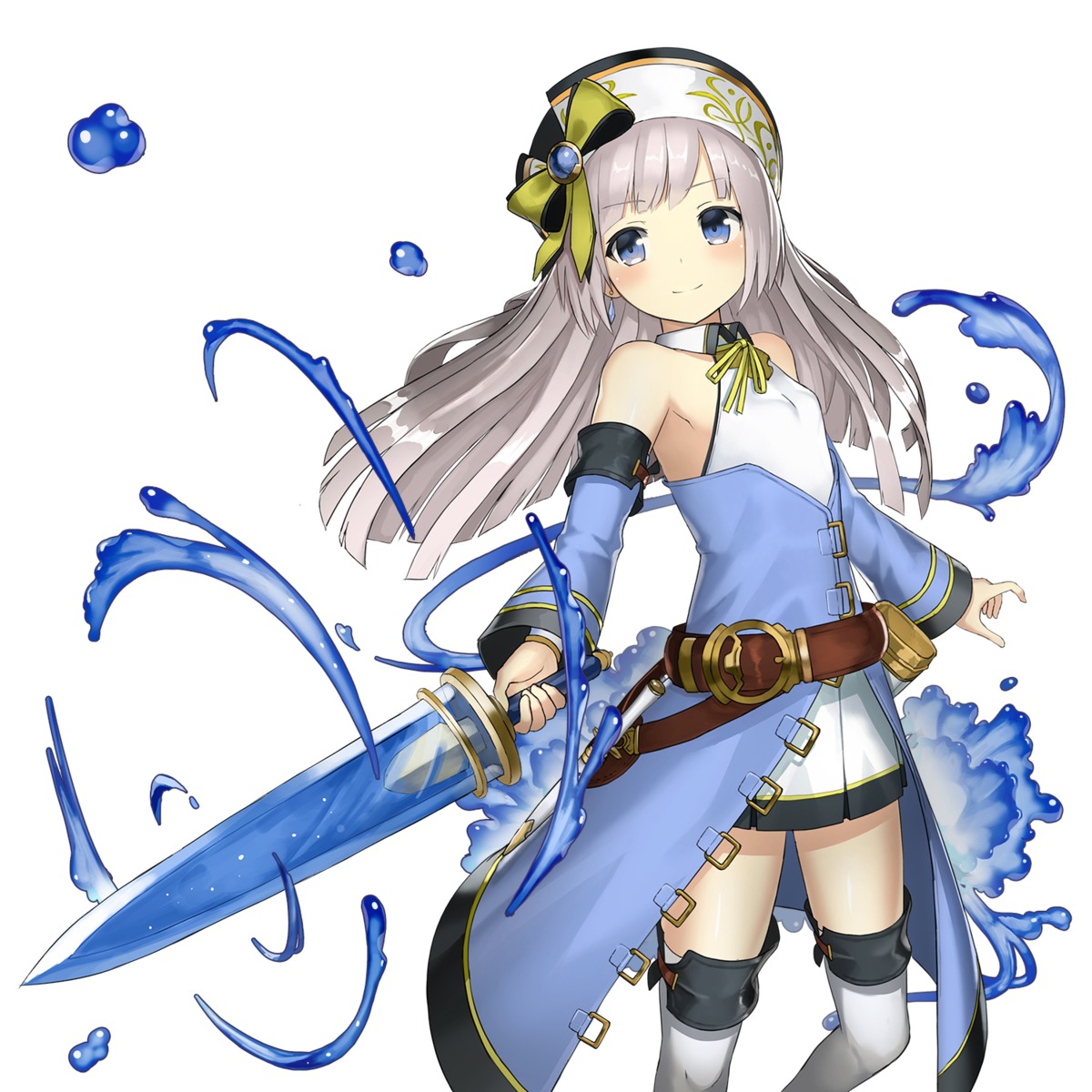 ccaw, dress, sword, thighhighs