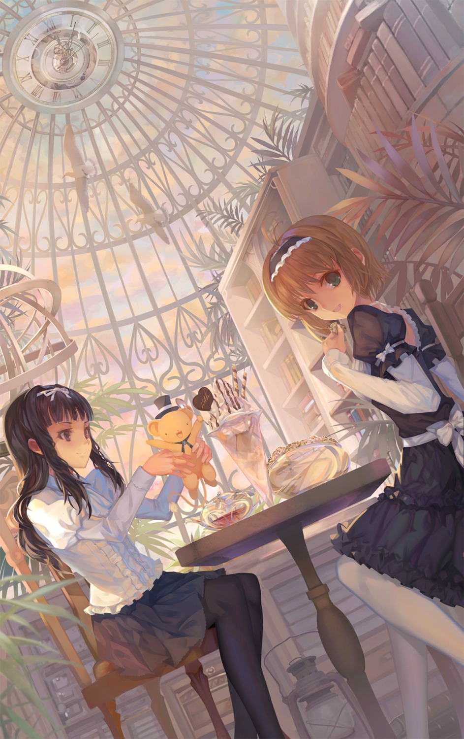 card_captor_sakura, daidouji_tomoyo, dress, gothic_lolita, kerberos, kinomoto_sakura, lolita_fashion, paku
