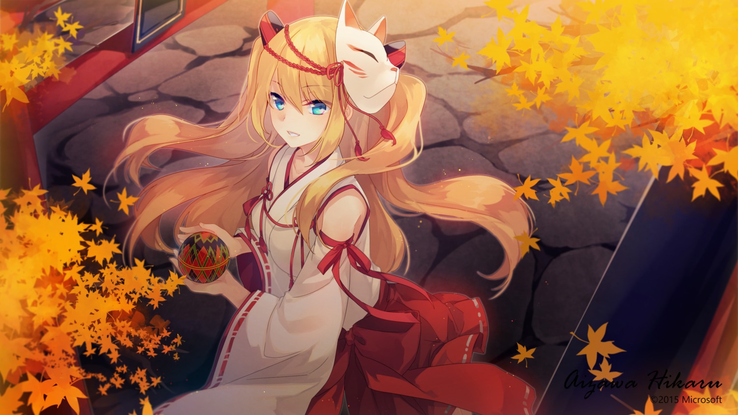 aizawa_hikaru, halloween, microsoft, miko, shinia, wallpaper