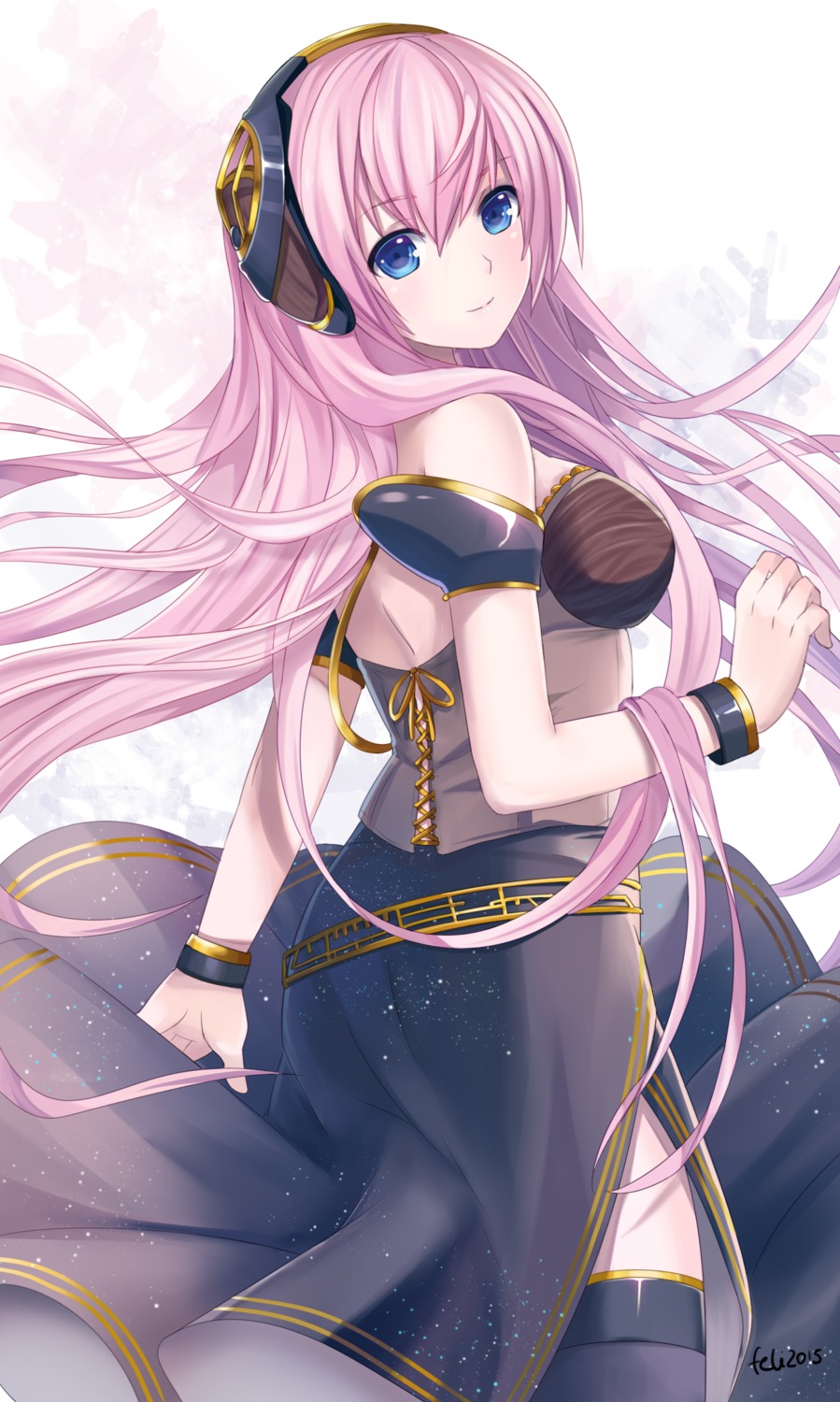 felicia-val, megurine_luka, thighhighs, vocaloid
