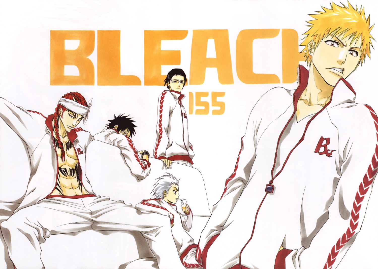 abarai_renji, bleach, hisagi_shuuhei, hitsugaya_toushirou, kubo_tite, kurosaki_ichigo, male, uryuu_ishida