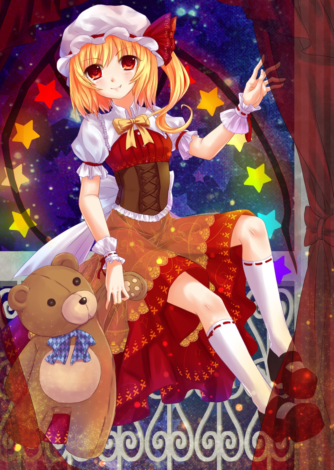 dress, flandre_scarlet, heels, meiki, touhou, wings