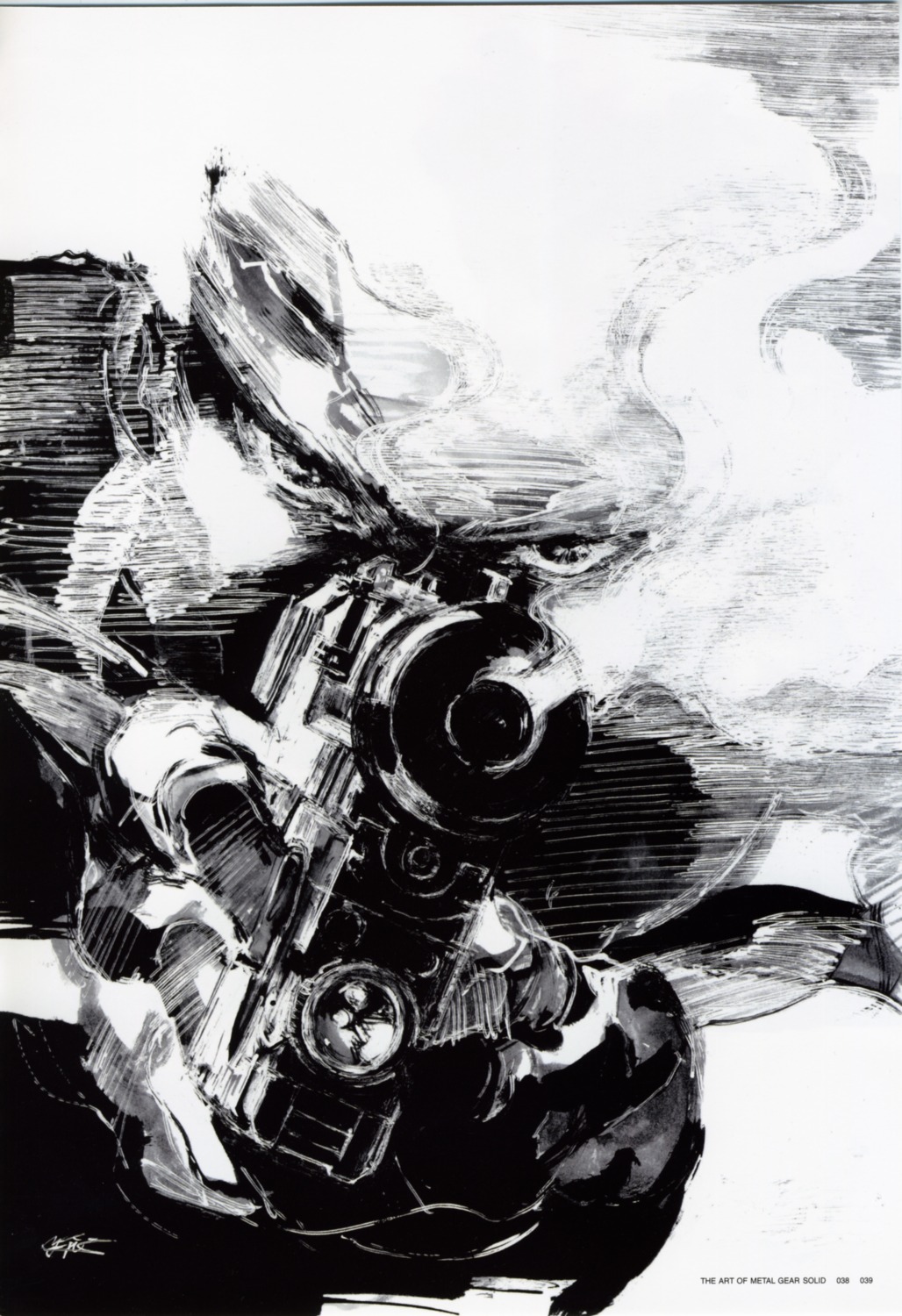gun, male, metal_gear, shinkawa_yoji, solid_snake