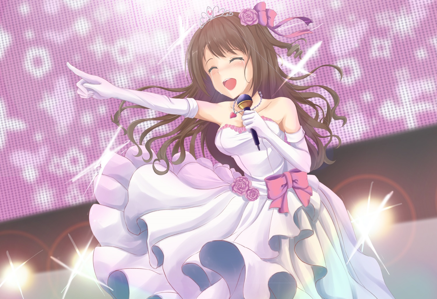 cleavage, dress, raichi, shimamura_uzuki, the_idolm@ster, the_idolm@ster_cinderella_girls