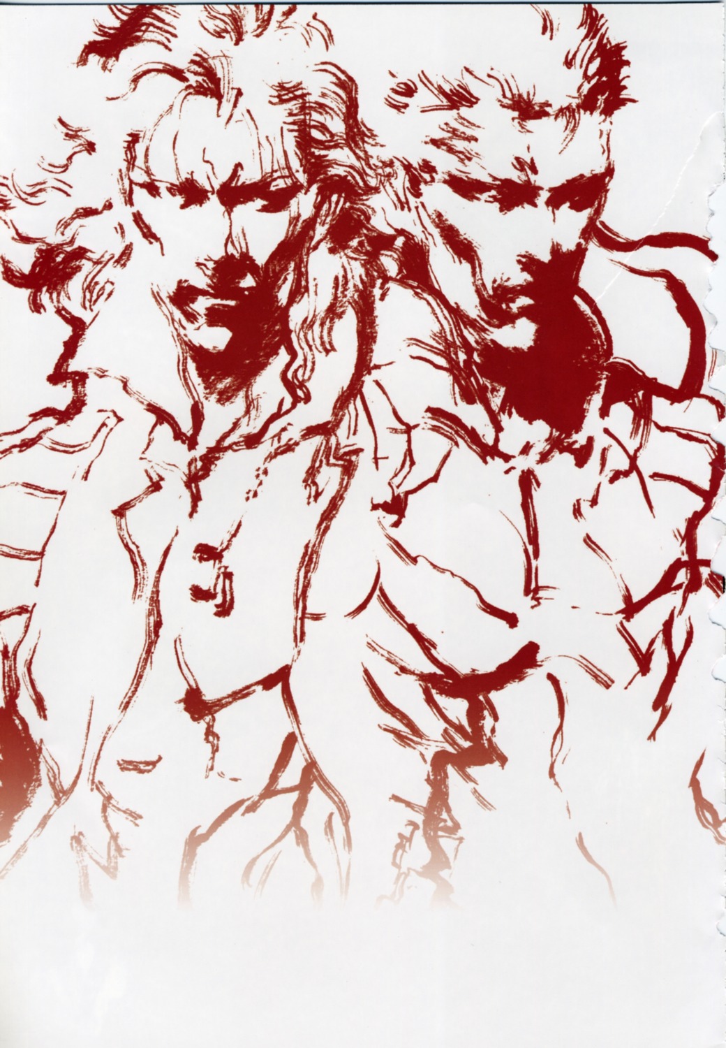 binding_discoloration, fixme, liquid_snake, male, metal_gear, metal_gear_solid, monochrome, shinkawa_yoji, solid_snake