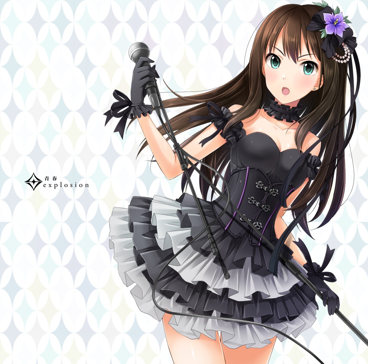 cleavage, dress, emicii, shibuya_rin, the_idolm@ster, the_idolm@ster_cinderella_girls