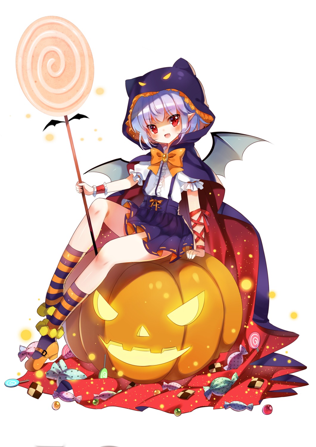 halloween, heels, jiji_(381134808), pointy_ears, remilia_scarlet, touhou, wings
