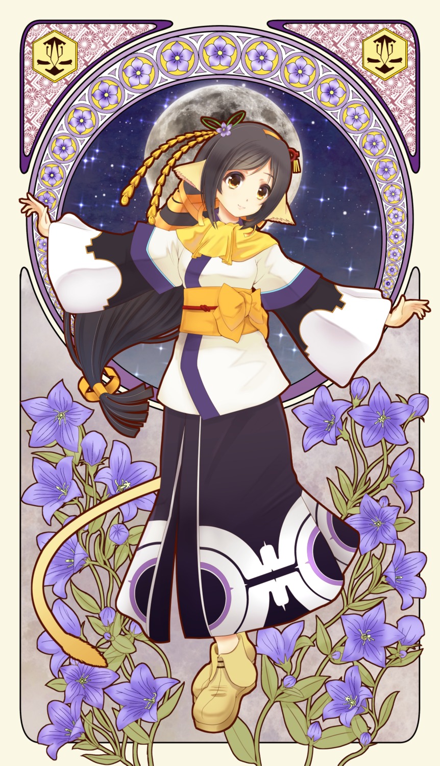 animal_ears, asian_clothes, kuon_(utawarerumono), tail, telaform, utawarerumono, utawarerumono_itsuwari_no_kamen