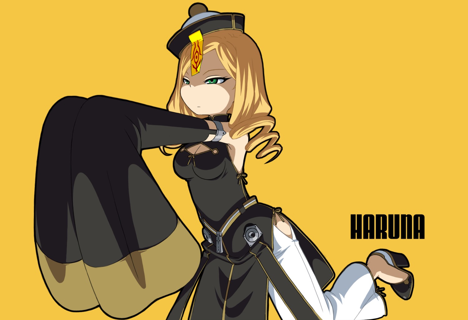 aoki_hagane_no_arpeggio, cleavage, haruna_(aoki_hagane_no_arpeggio), heels, kamo_3, no_bra