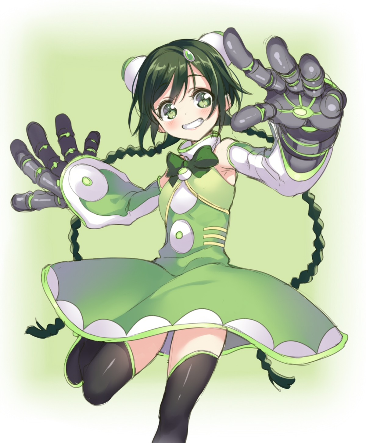 dress, heels, hinata_matsuri, mahou_shoujo_madoka_magica, mahou_shoujo_suzune_magica, senri_gan, thighhighs