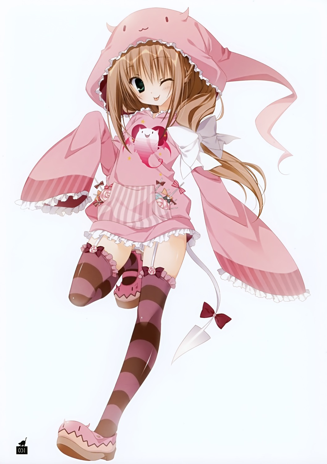 inugami_kira, kurashiki_sera, stockings, thighhighs, z/x_zillions_of_enemy_x