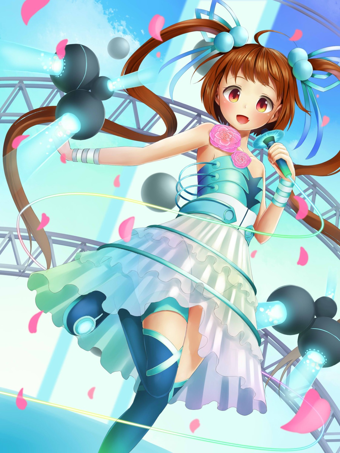 dress, garter, pantsu, sasamitti, see_through, thighhighs