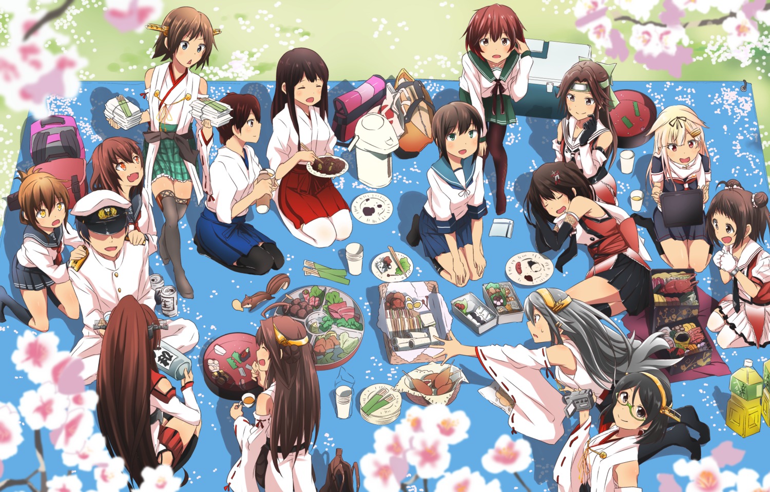 admiral_(kancolle), akagi_(kancolle), fubuki_(kancolle), haruna_(kancolle), hiei_(kancolle), ikazuchi_(kancolle), inazuma_(kancolle), jintsuu_(kancolle)