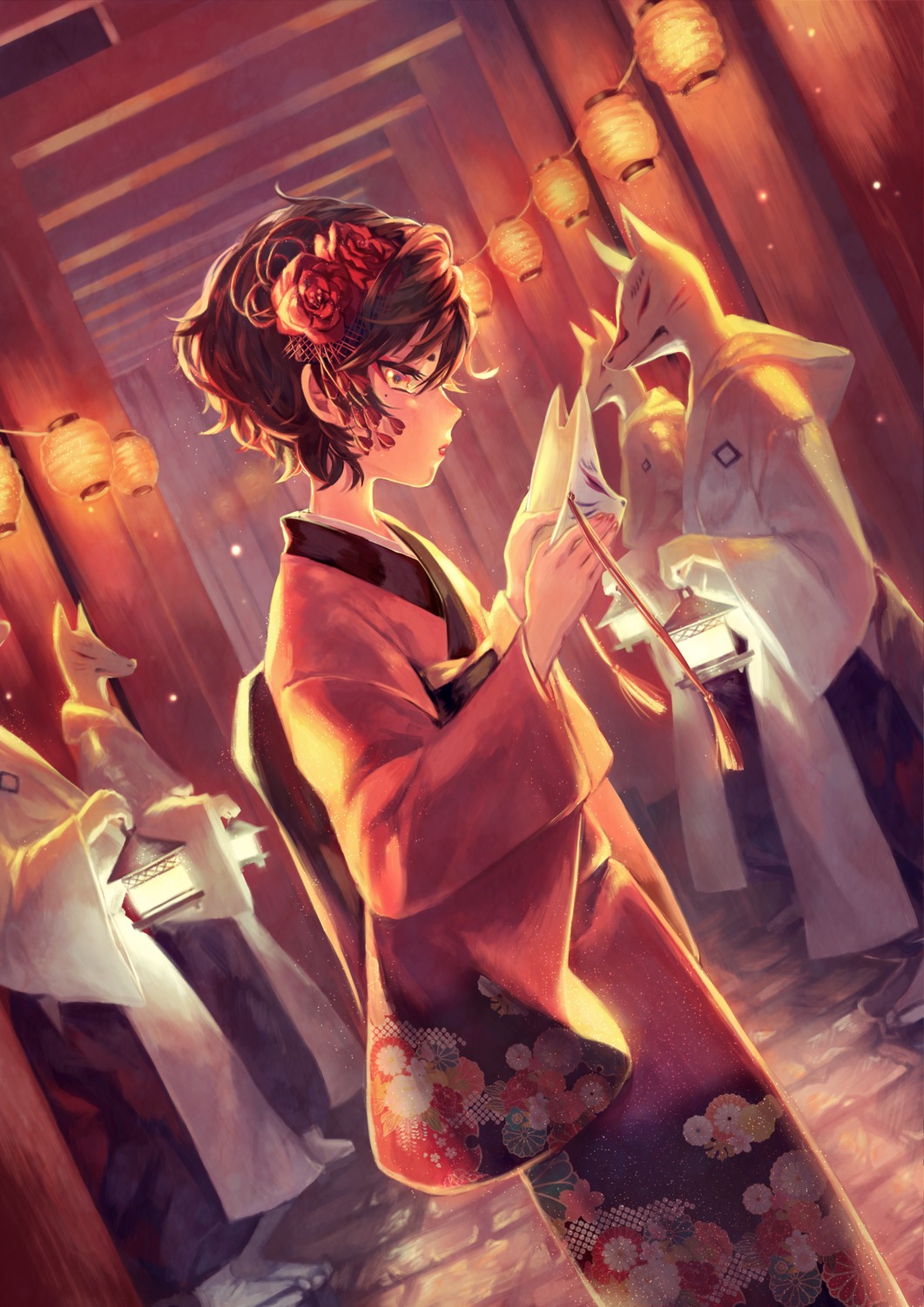 animal_ears, bobo_(uccello), japanese_clothes, kimono