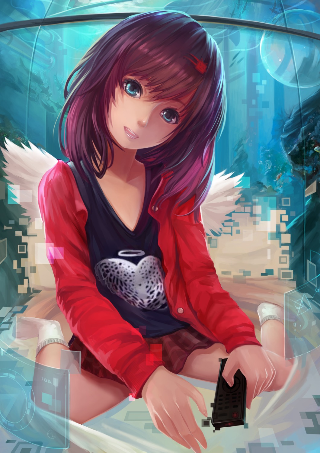 ensinn, open_shirt, wings