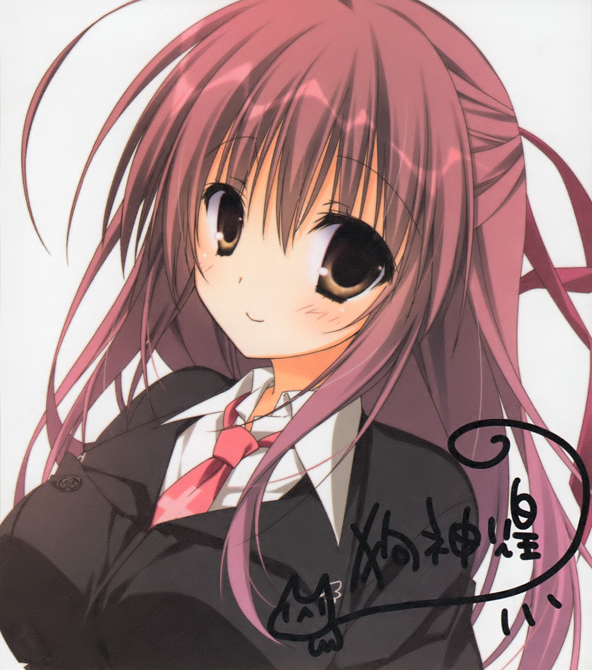 autographed, inugami_kira, makura, misakura_rin, sakura_no, sakura_no_uta, seifuku