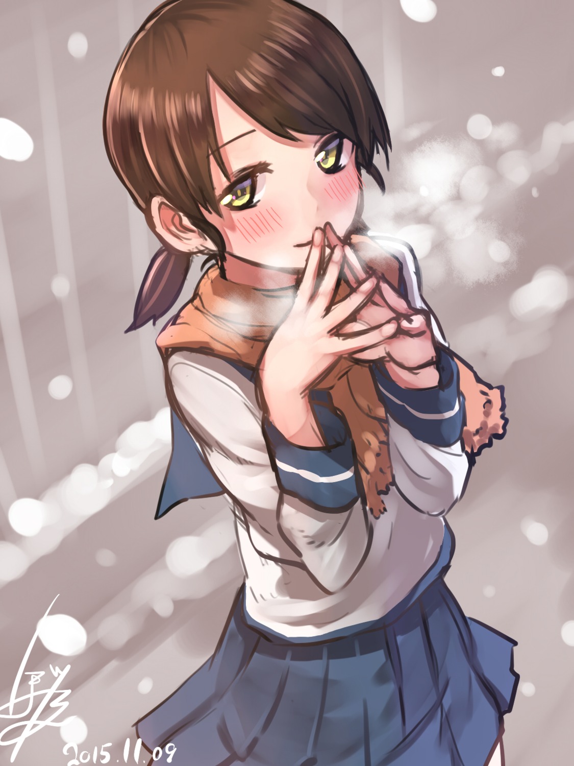 baffu, kantai_collection, seifuku, shirayuki_(kancolle)