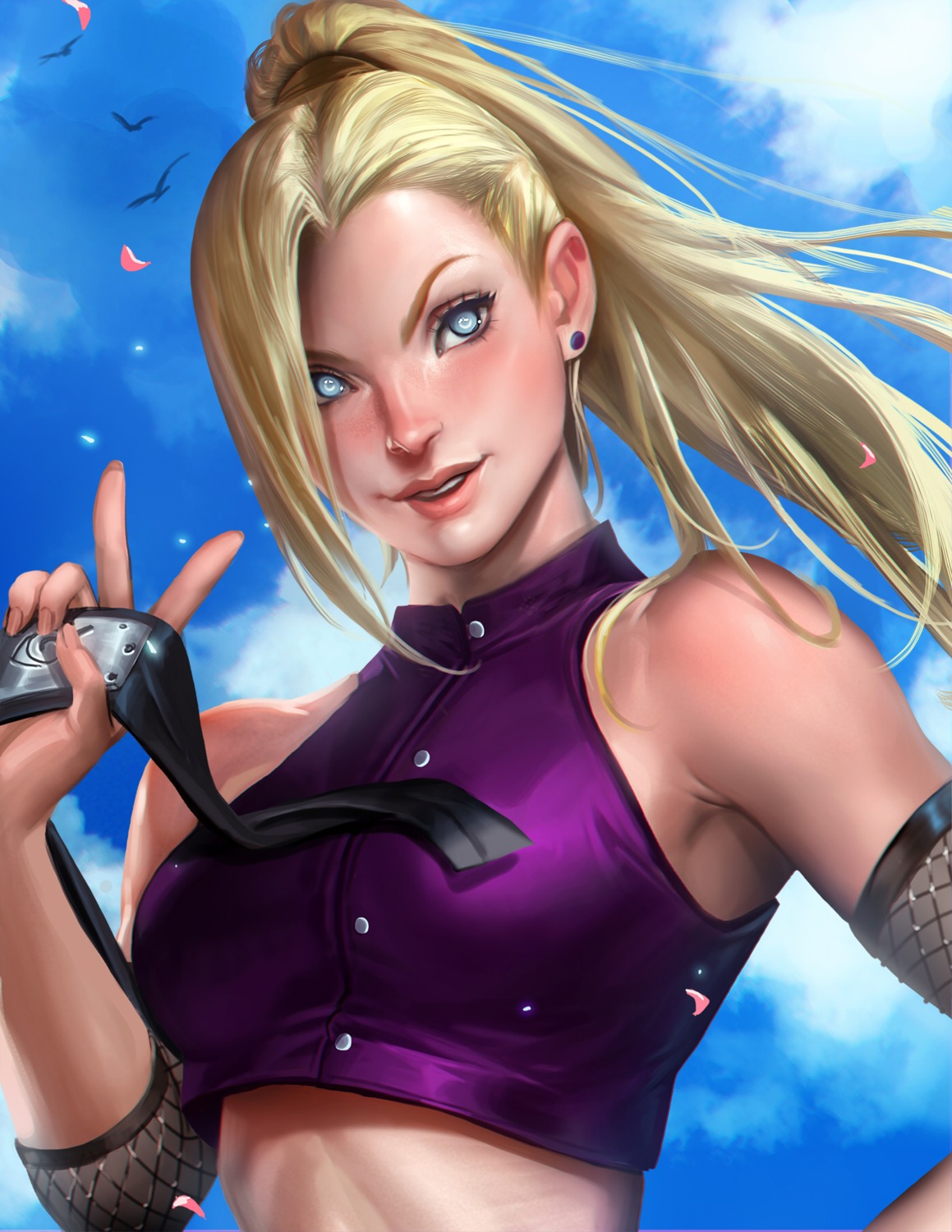 fishnets, naruto, sakimichan, yamanaka_ino
