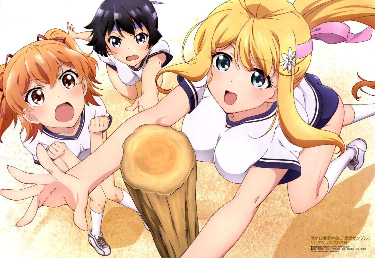 arisugawa_reiko, buruma, gym_uniform, hirata_kazuya, jinryou_karen, ore_ga_ojousama_gakkou_ni_shomin_sample_toshite_rachirareta-ken, tenkuubashi_aika
