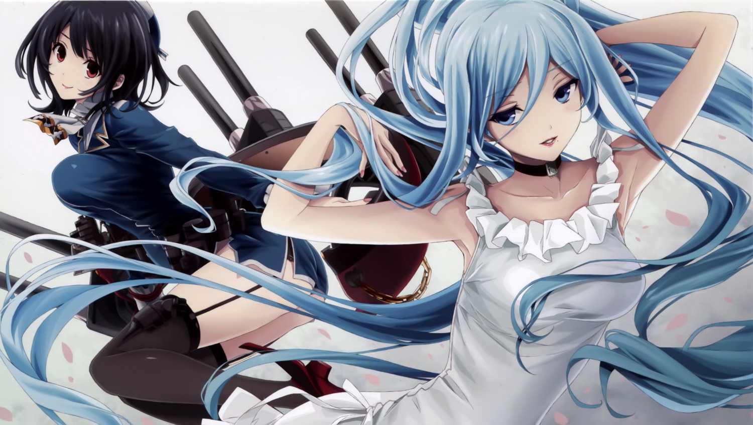 aoki_hagane_no_arpeggio, ass, crossover, dress, heels, kantai_collection, mikoto_akemi, pantsu