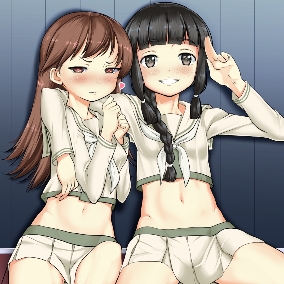 kantai_collection, kitakami_(kancolle), ooi_(kancolle), pt@i, seifuku
