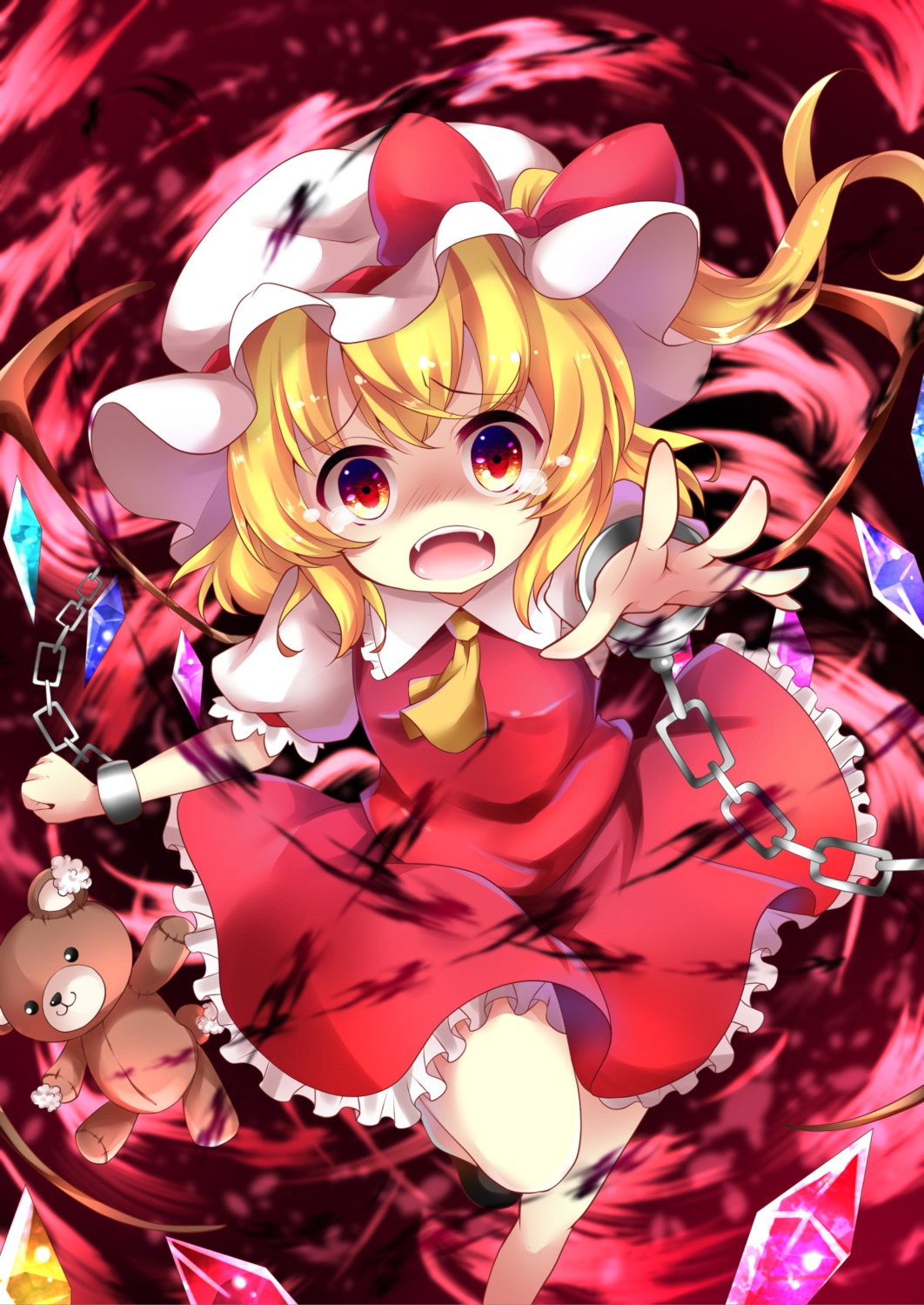 bondage, dress, flandre_scarlet, sisterakuma, touhou, wings