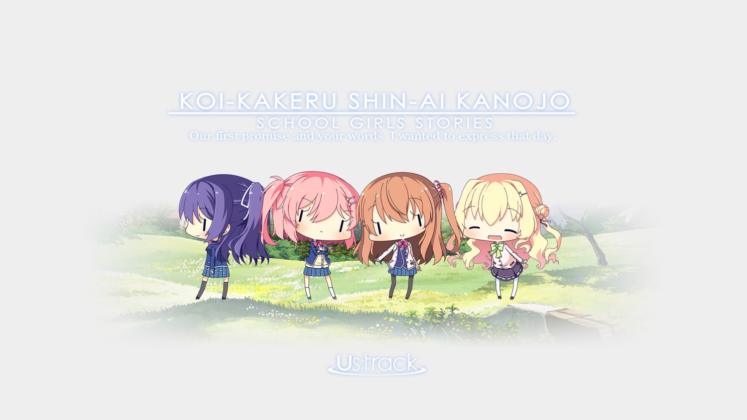 amakara_surume, chibi, himeno_sena, koi_x_shin_ai_kanojo, komari_yui, pantyhose, seifuku, shijou_rinka