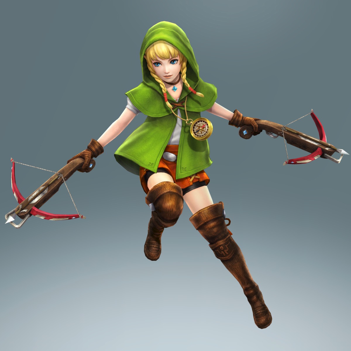bike_shorts, cg, hyrule_warriors, koei_tecmo, linkle, the_legend_of_zelda, thighhighs, weapon