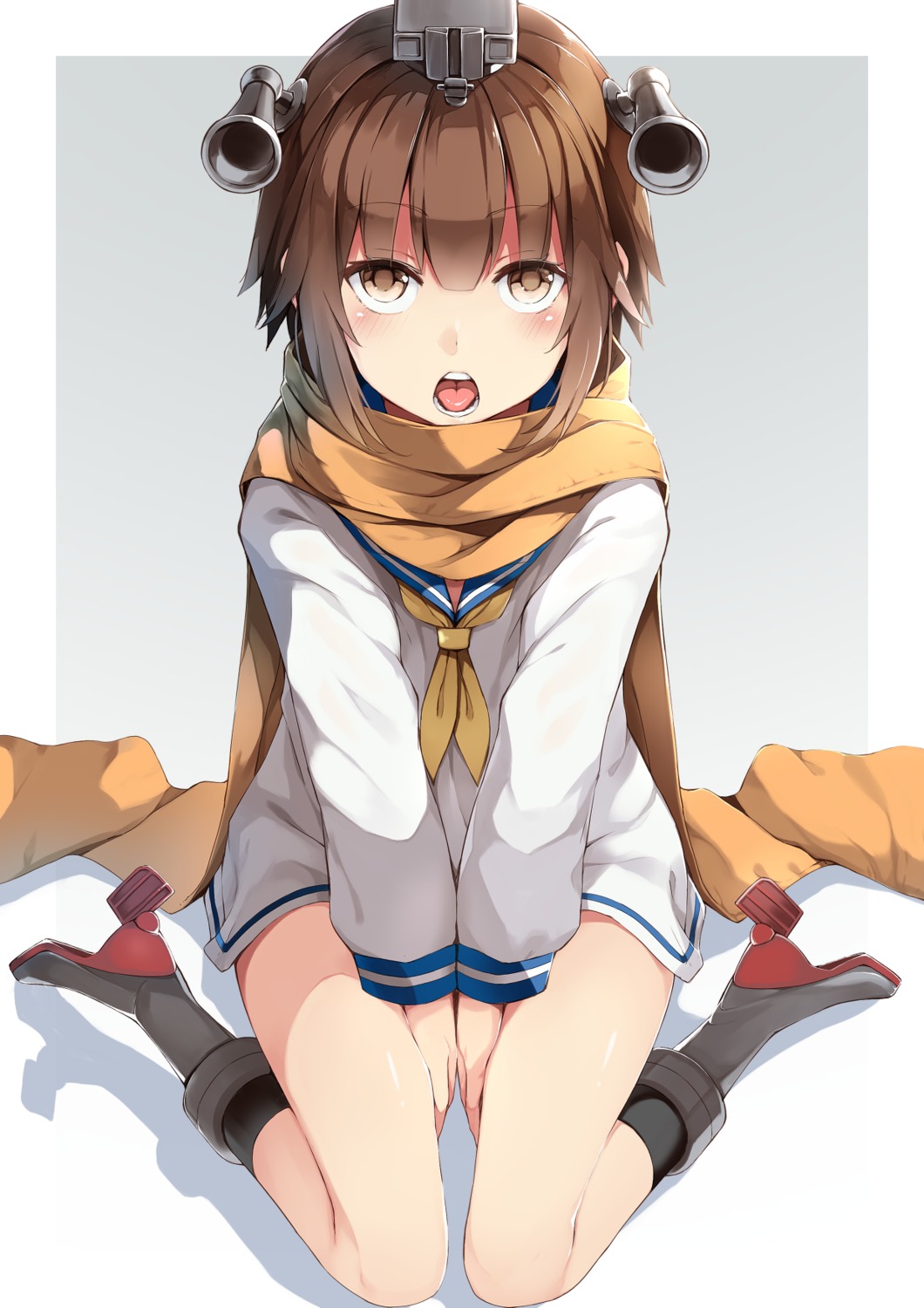 heels, kantai_collection, mafu9, seifuku, yukikaze_(kancolle)