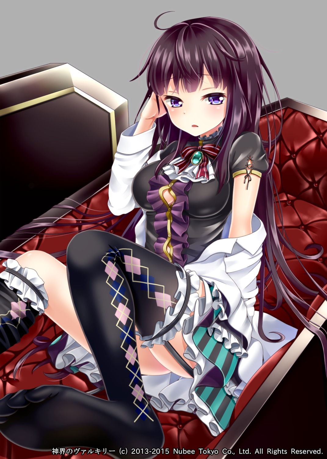 feet, hakuda_tofu, open_shirt, shinkai_no_valkyrie, stockings, thighhighs