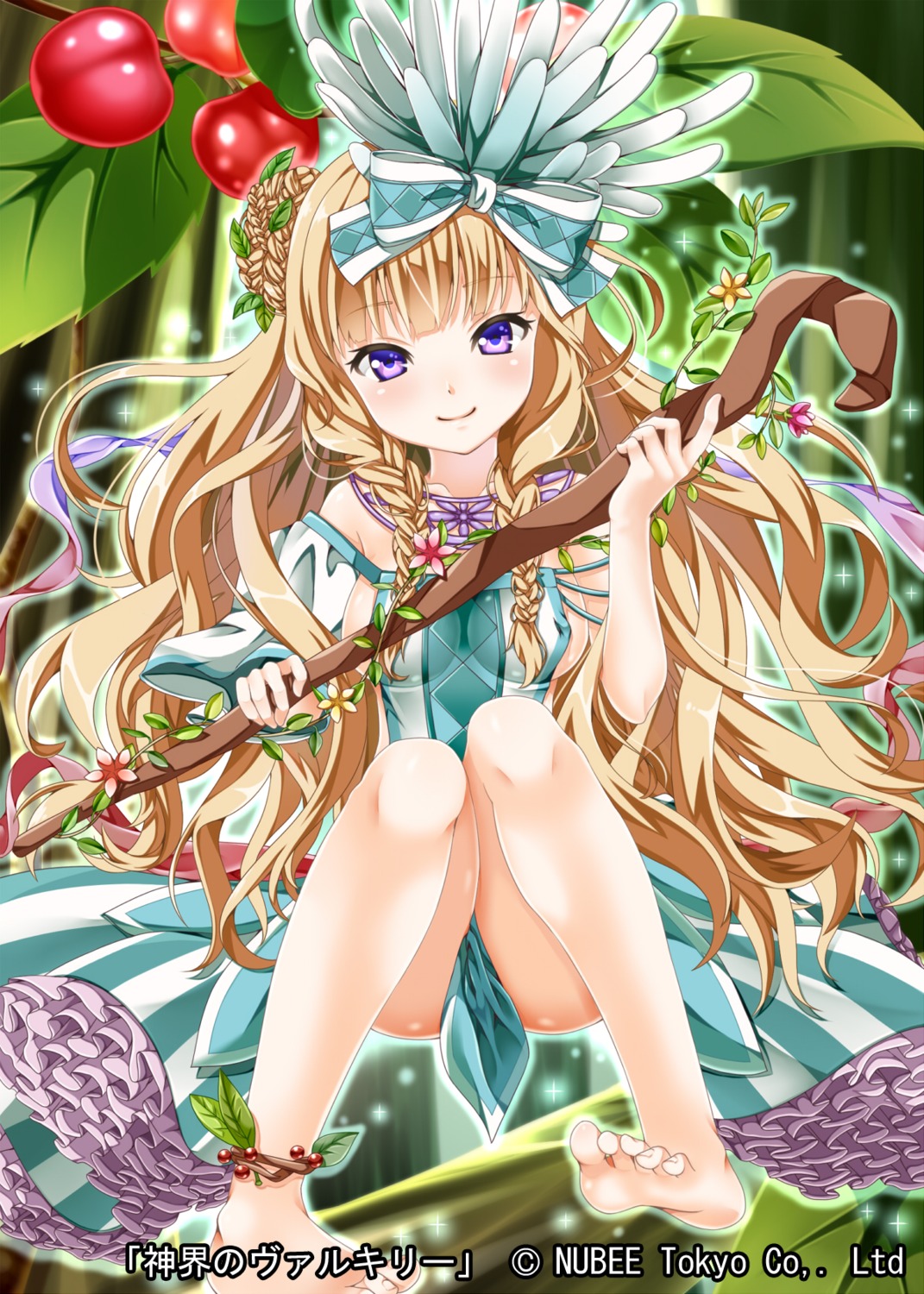 dress, feet, hakuda_tofu, no_bra, shinkai_no_valkyrie, weapon