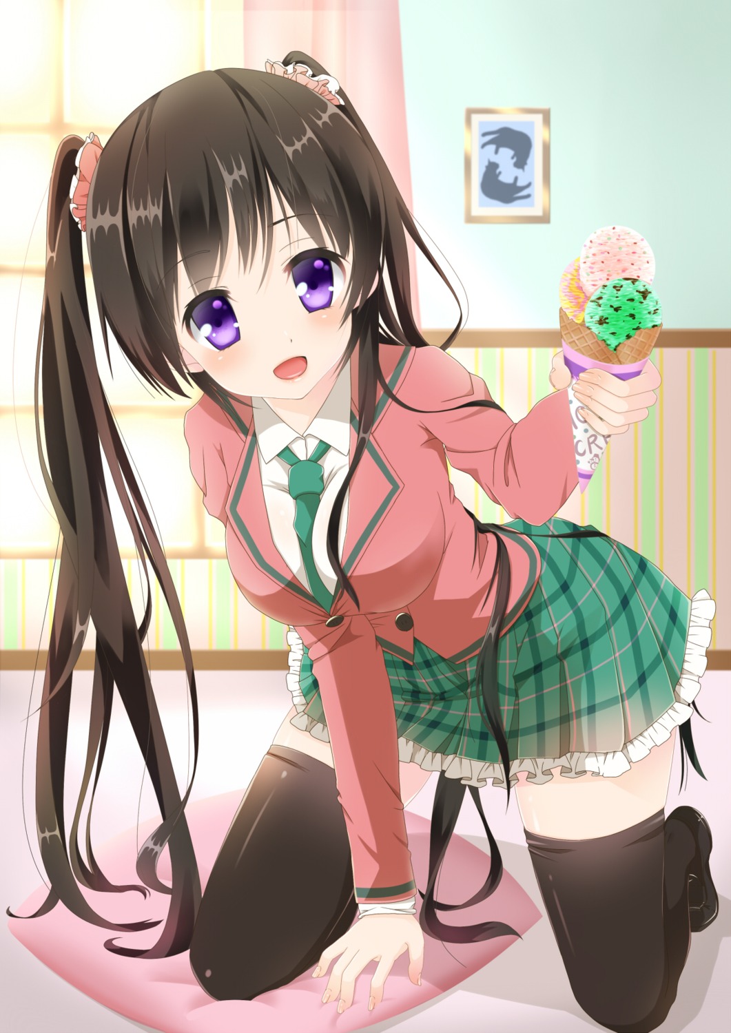 hakuda_tofu, seifuku, thighhighs