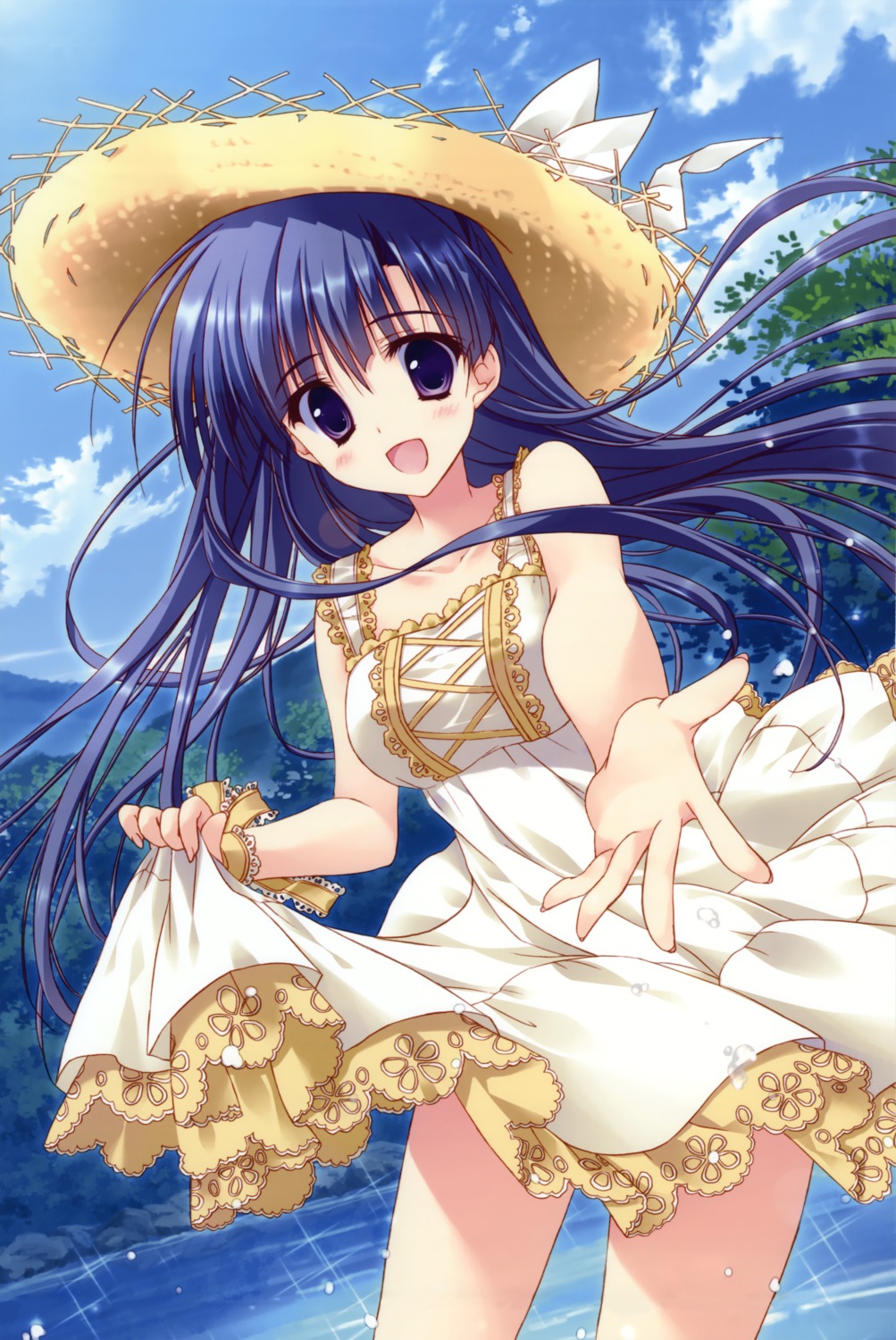 dress, feng, fixed, hoshizora_e_kakaru_hashi, koumoto_madoka, ryohka, skirt_lift, summer_dress