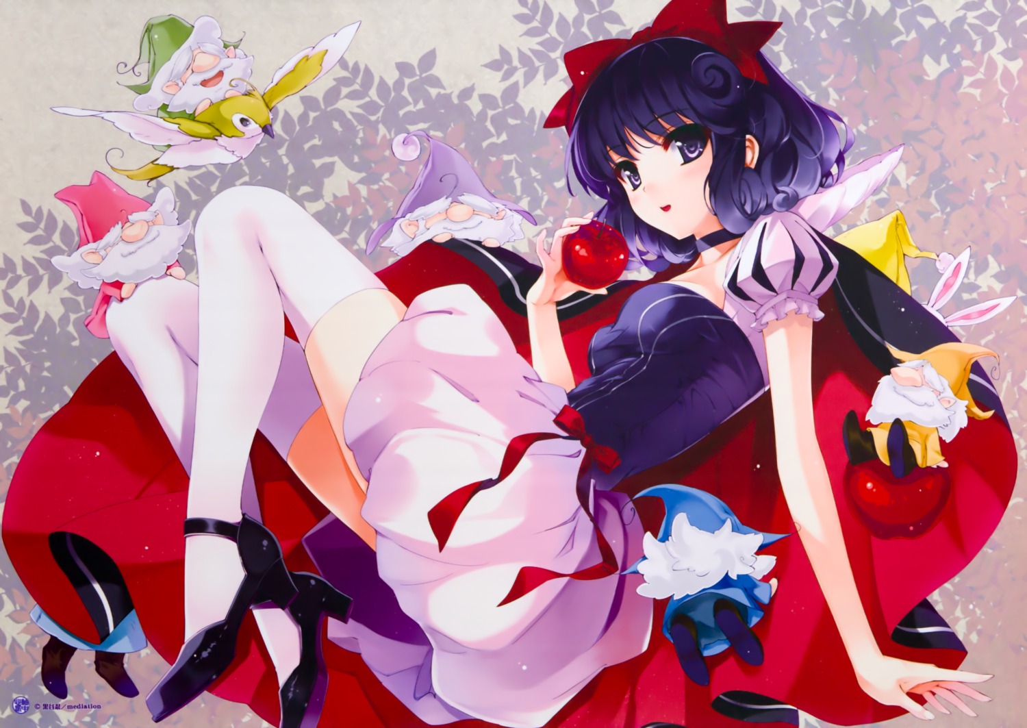 dress, fixme, heels, kuroya_shinobu, snow_white, thighhighs