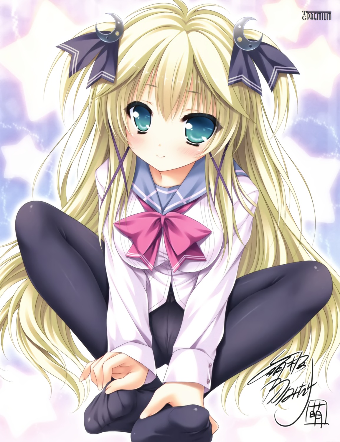 autographed, kodomo_no_asobi, lump_of_sugar, moekibara_fumitake, pantsu, pantyhose, seifuku, sera_(kodomo_no_asobi)