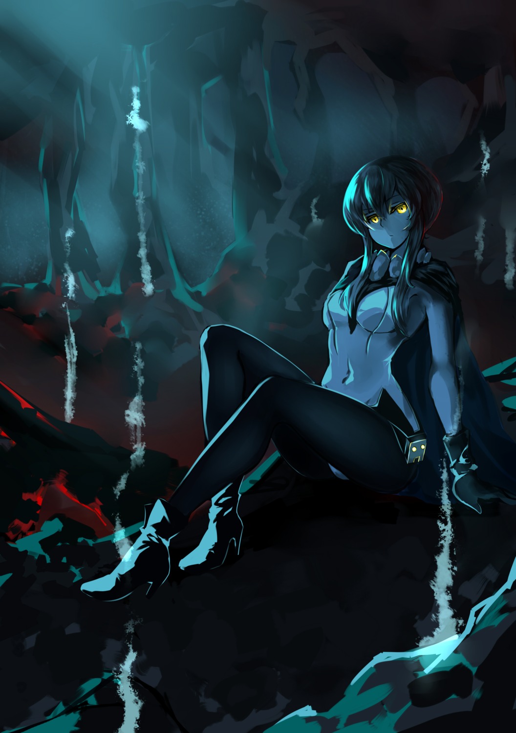 bodysuit, heels, kantai_collection, sion_(nakajima_shion), wo-class_aircraft_carrier