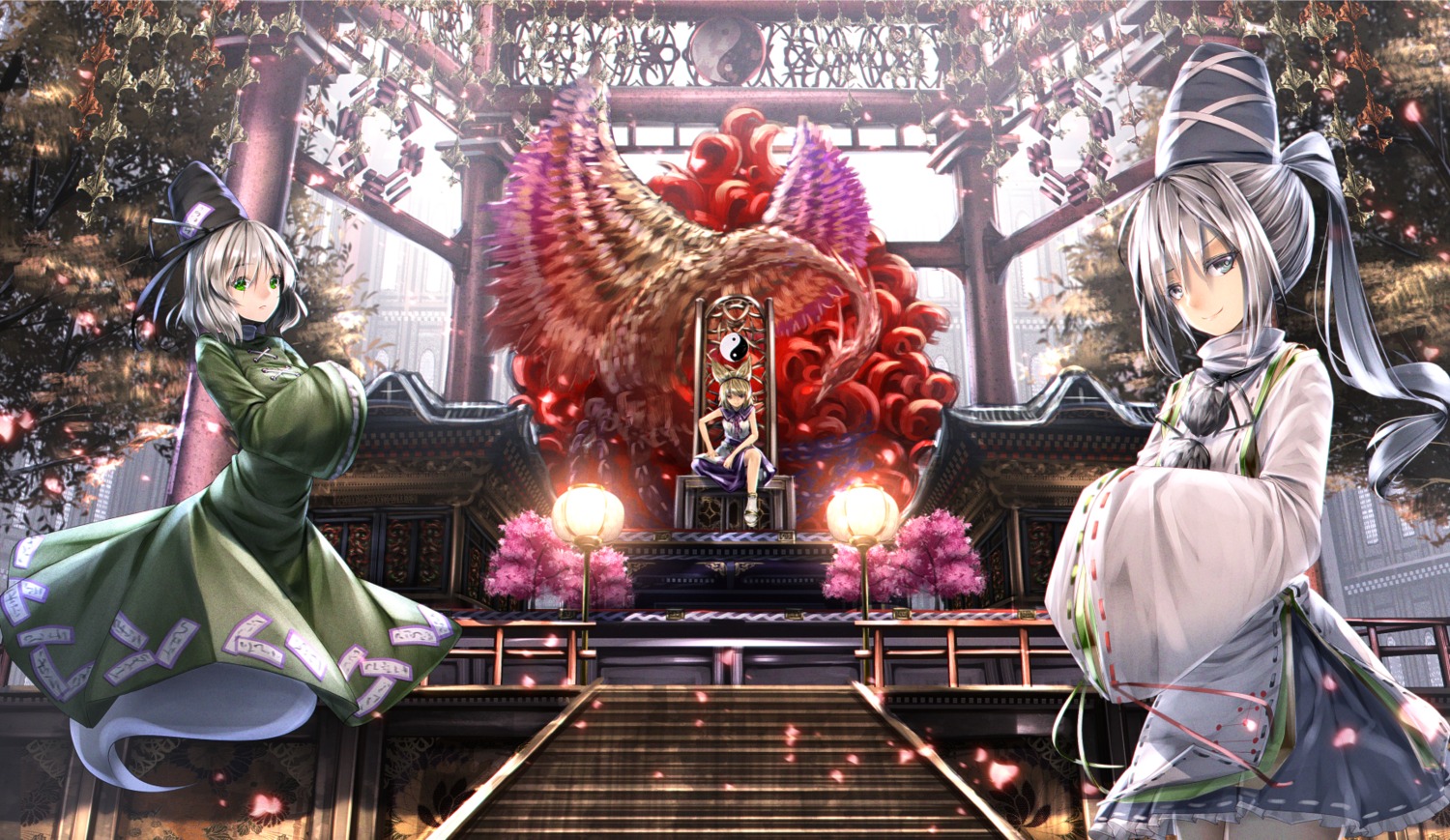 mononobe_no_futo, ryosios, soga_no_tojiko, touhou, toyosatomimi_no_miko