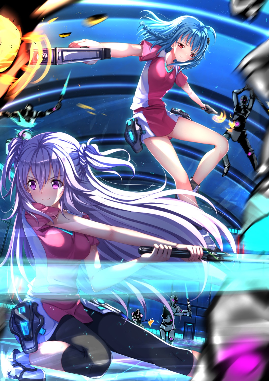 gakusentoshi_asterisk, gun, sasamiya_saya, sword, swordsouls, toudou_kirin