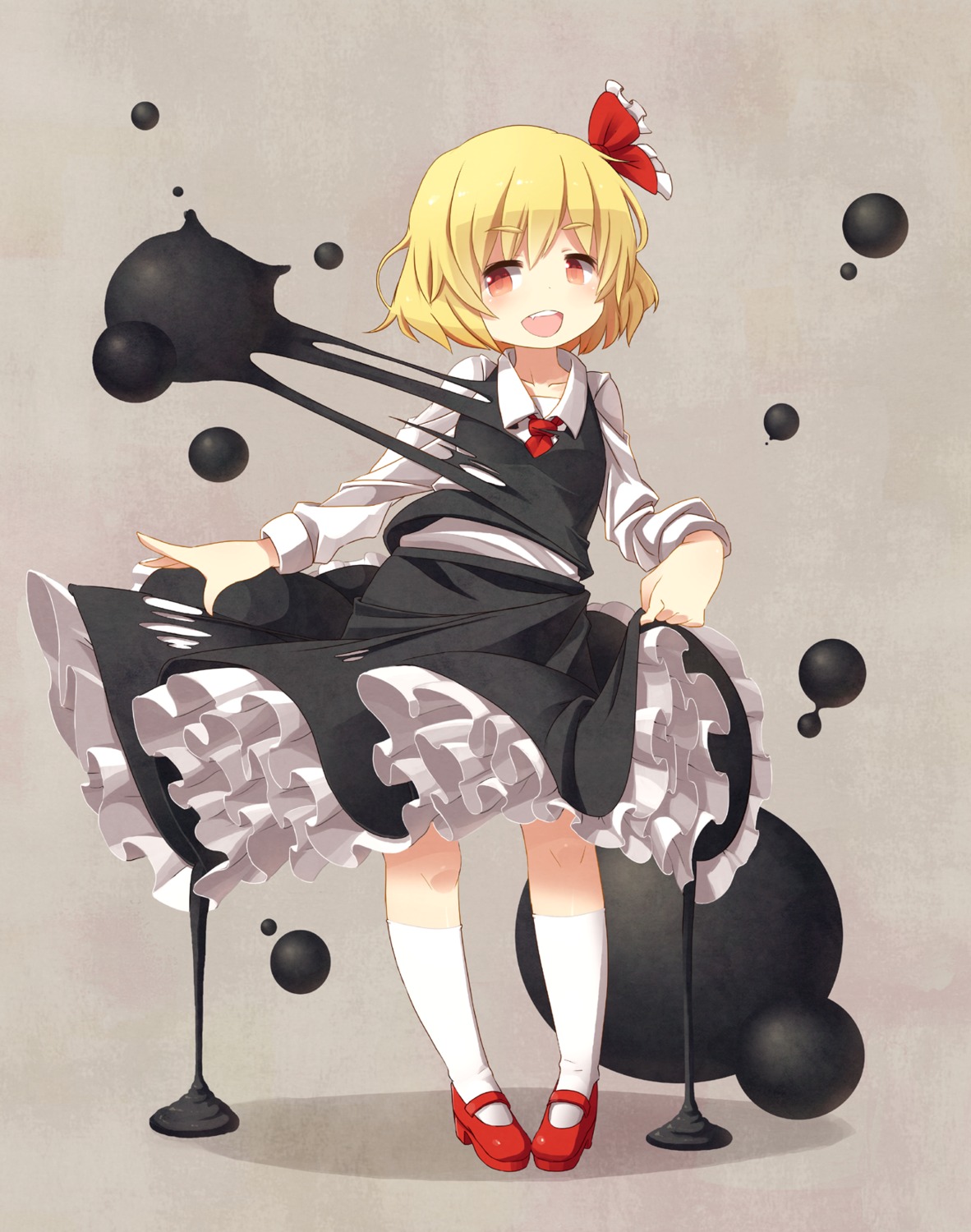 blueberry_(5959), heels, rumia, skirt_lift, torn_clothes, touhou