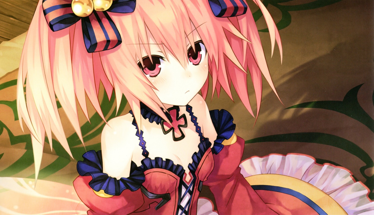 alyn_(fairy_fencer_f), cleavage, dress, fairy_fencer_f, game_cg, jpeg_artifacts, tsunako