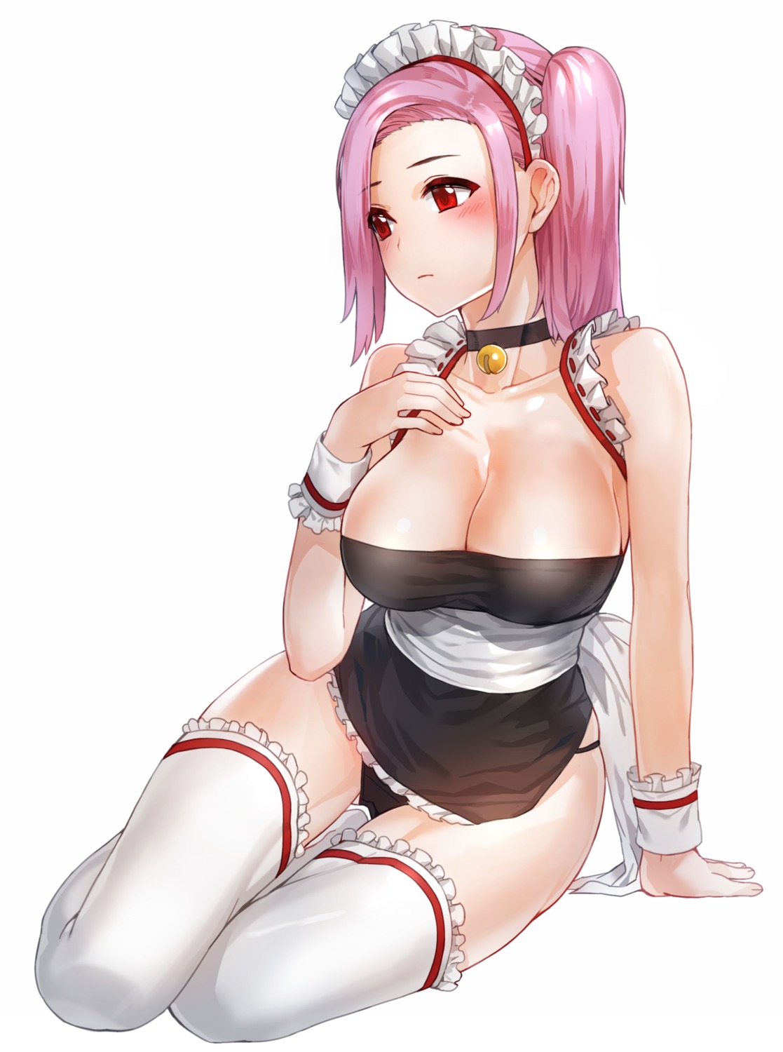 cleavage, kfr, maid, pantsu, thighhighs