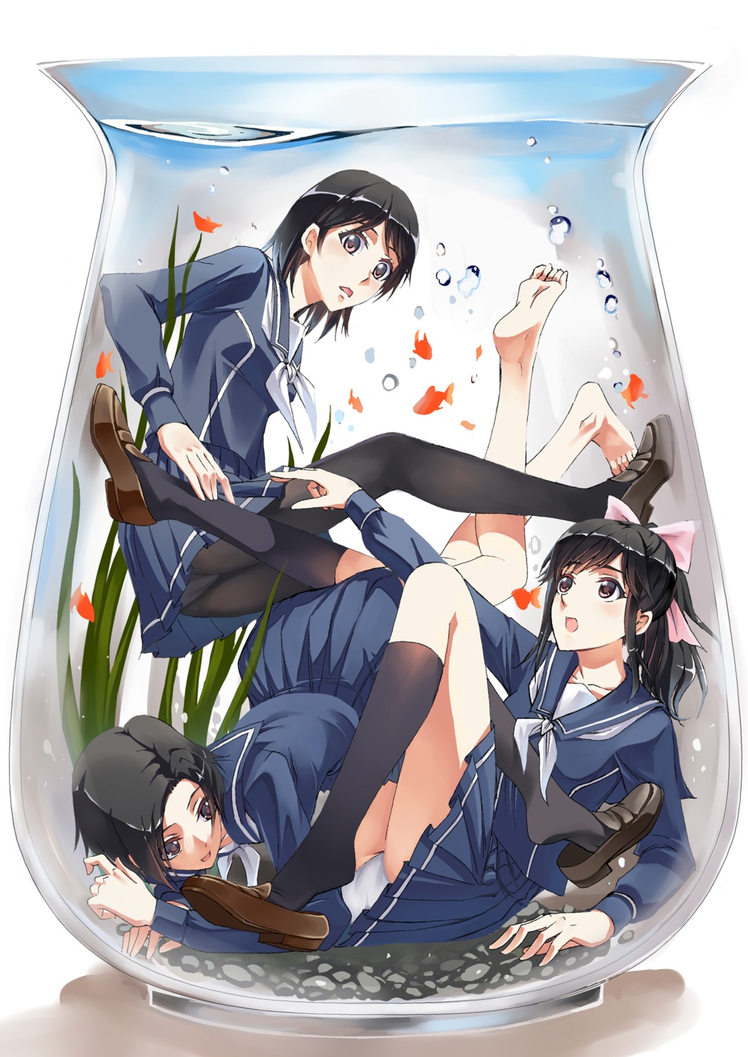 anegasaki_nene, kobayakawa_rinko, love_plus, pantsu, pantyhose, seifuku, streamingsun, takane_manaka