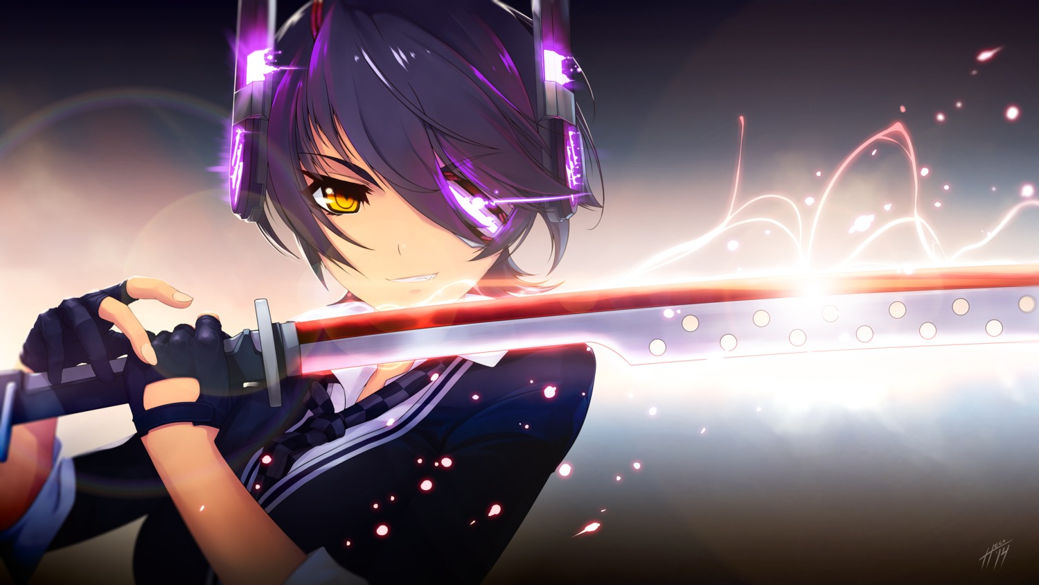 eyepatch, hell_machina, kantai_collection, sword, tenryuu_(kancolle)
