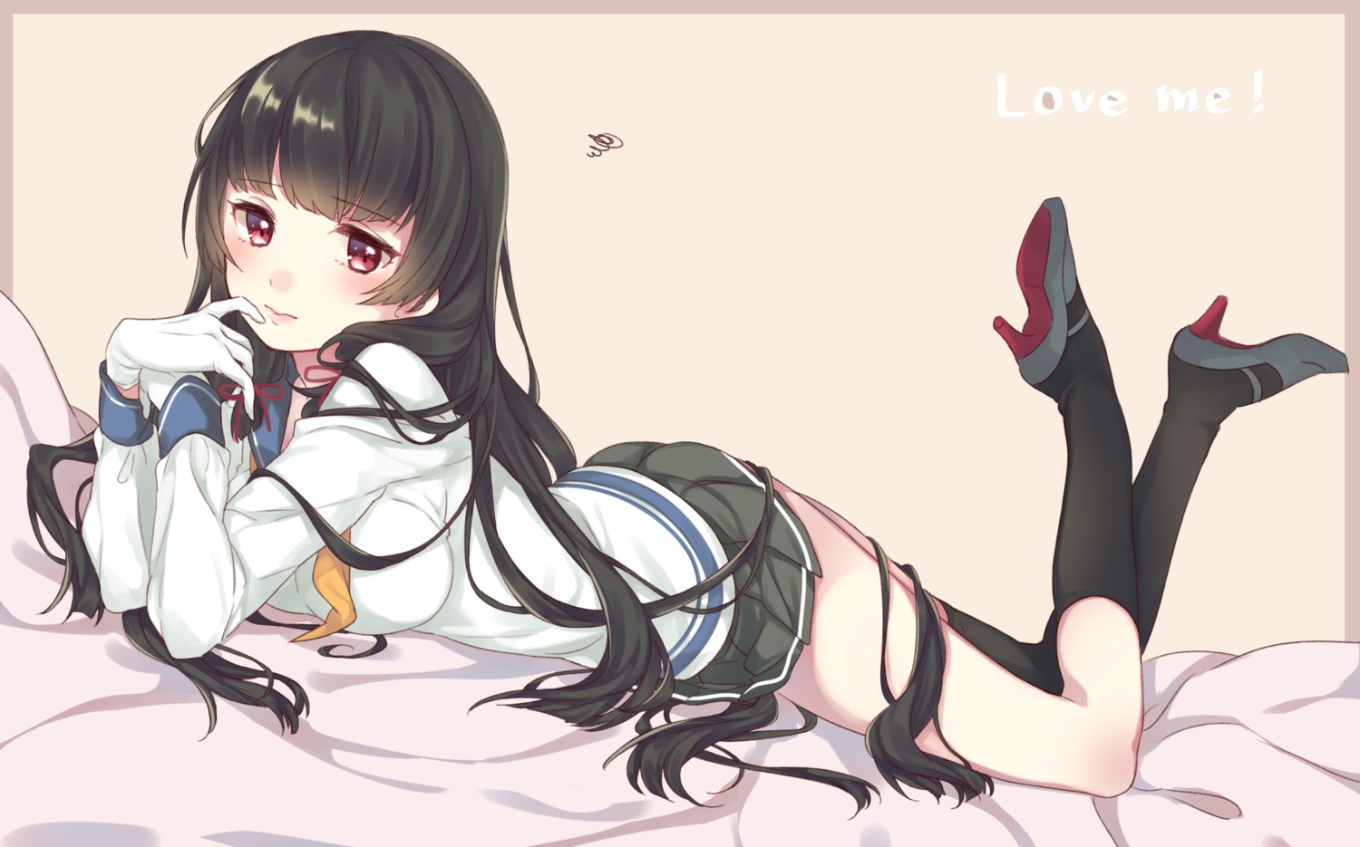 heels, isokaze_(kancolle), kantai_collection, nerunnn, seifuku