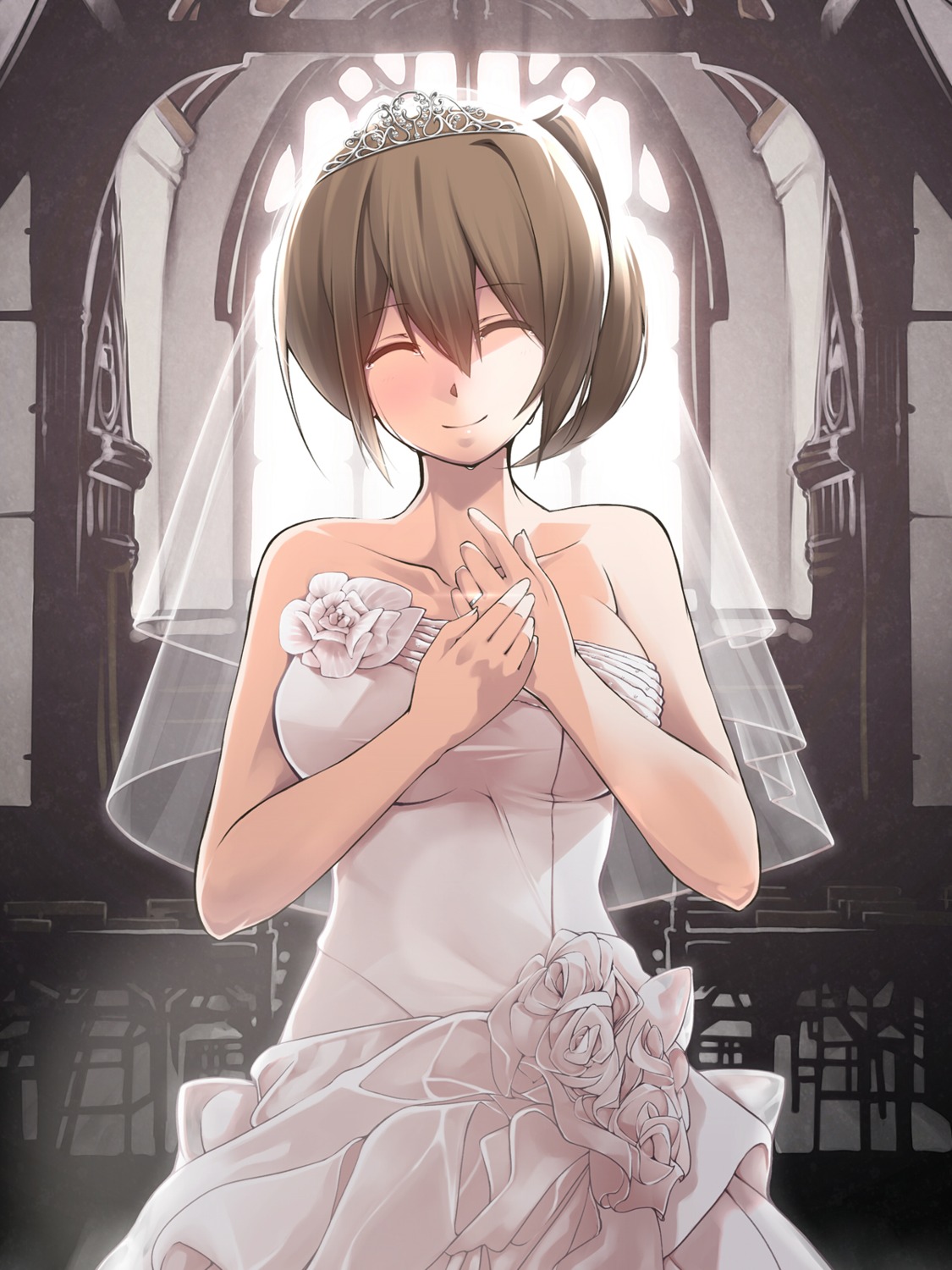 dress, kaga_(kancolle), kantai_collection, nanaku_teiru, wedding_dress