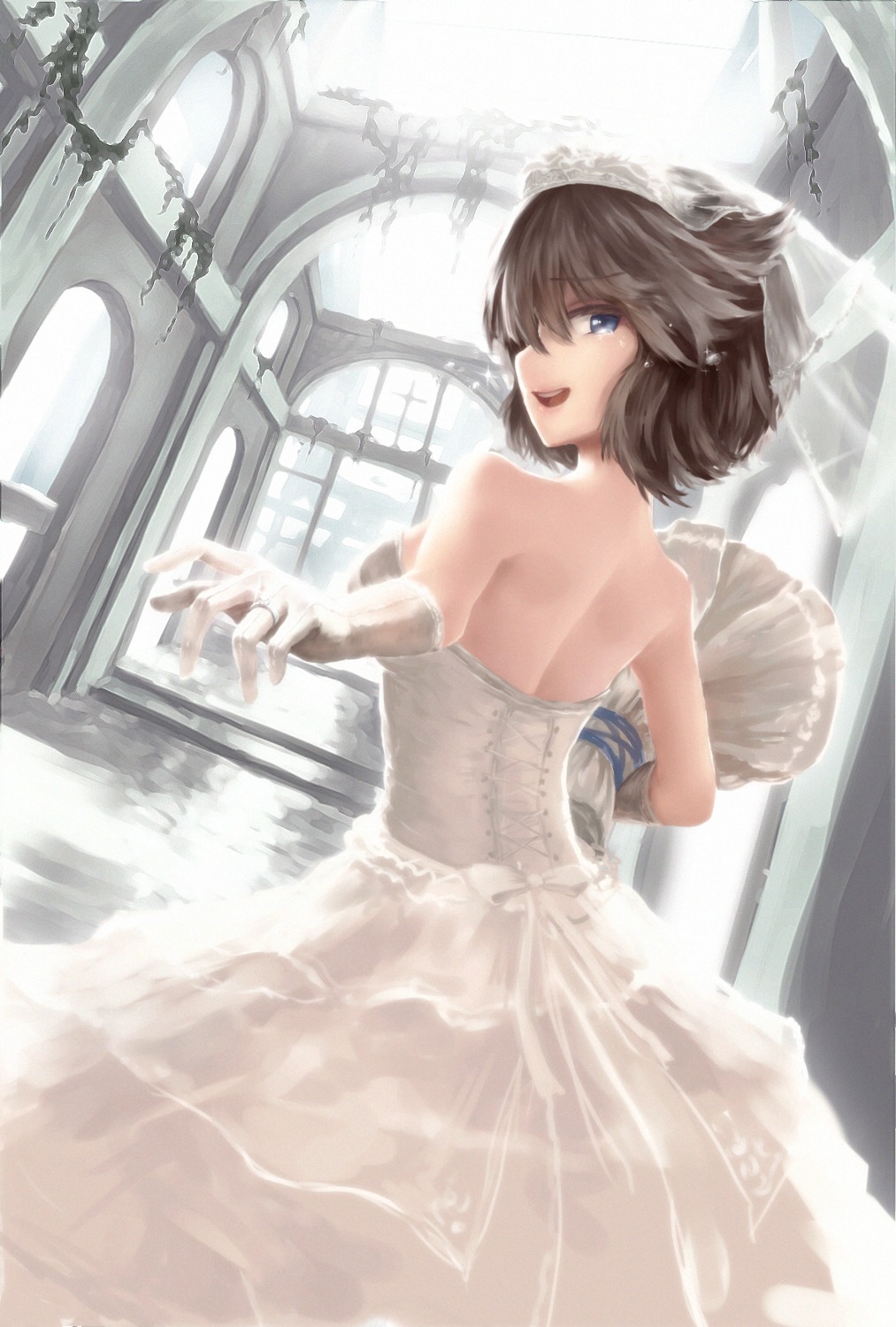 bismarck_(zhanjianshaonv), dress, rain_(artist), wedding_dress, zhanjianshaonv