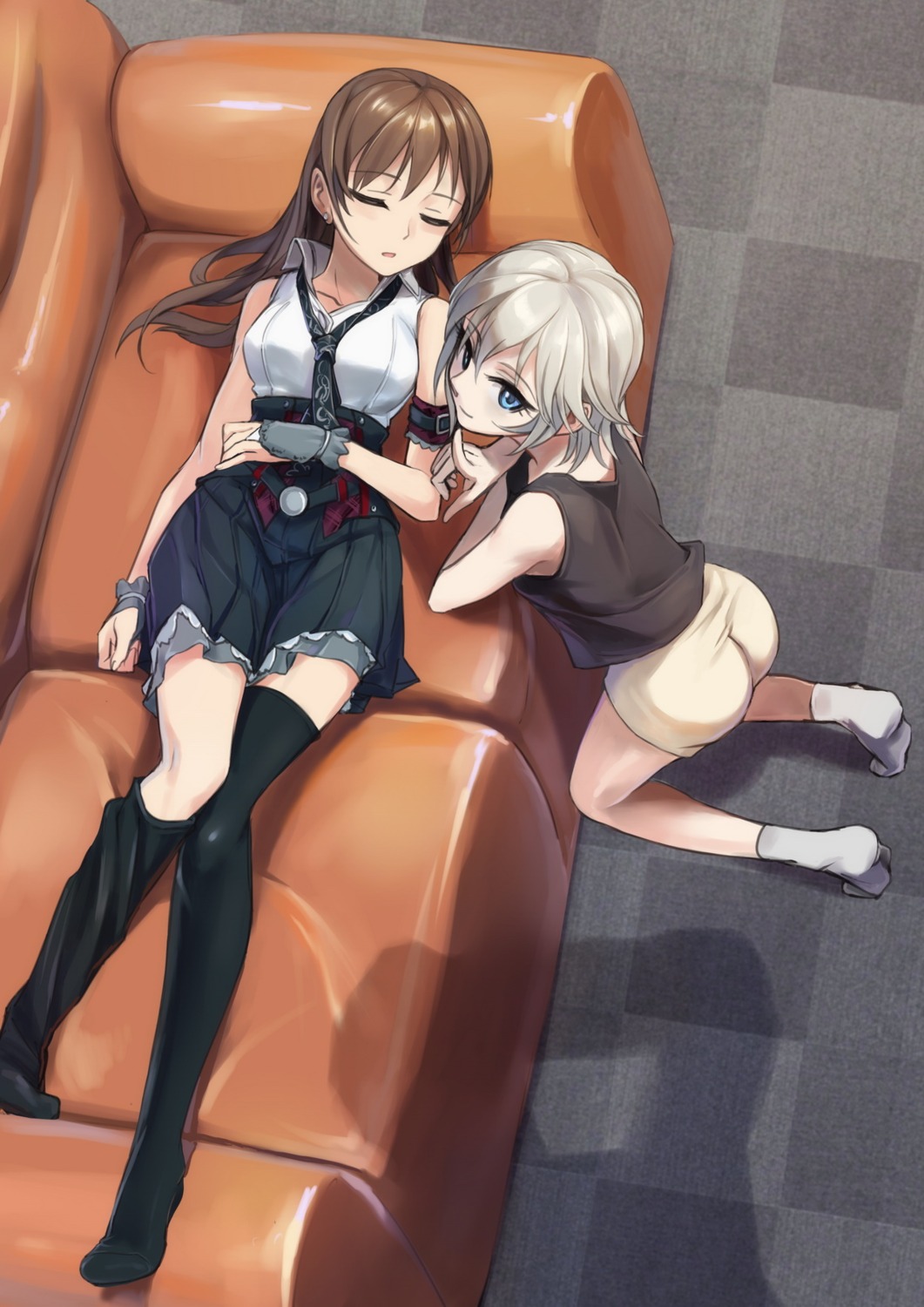 anastasia_(idolm@ster), ass, kisetsu, nitta_minami, the_idolm@ster, the_idolm@ster_cinderella_girls, thighhighs
