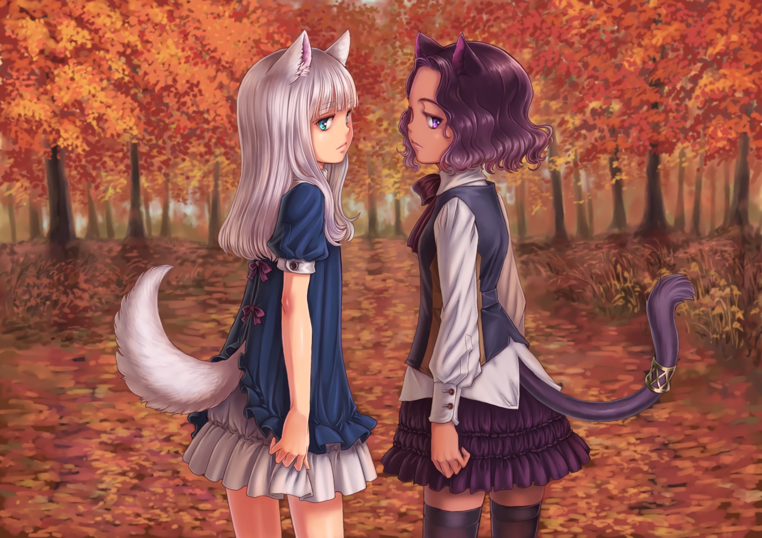 animal_ears, kosai_takayuki, tail, thighhighs