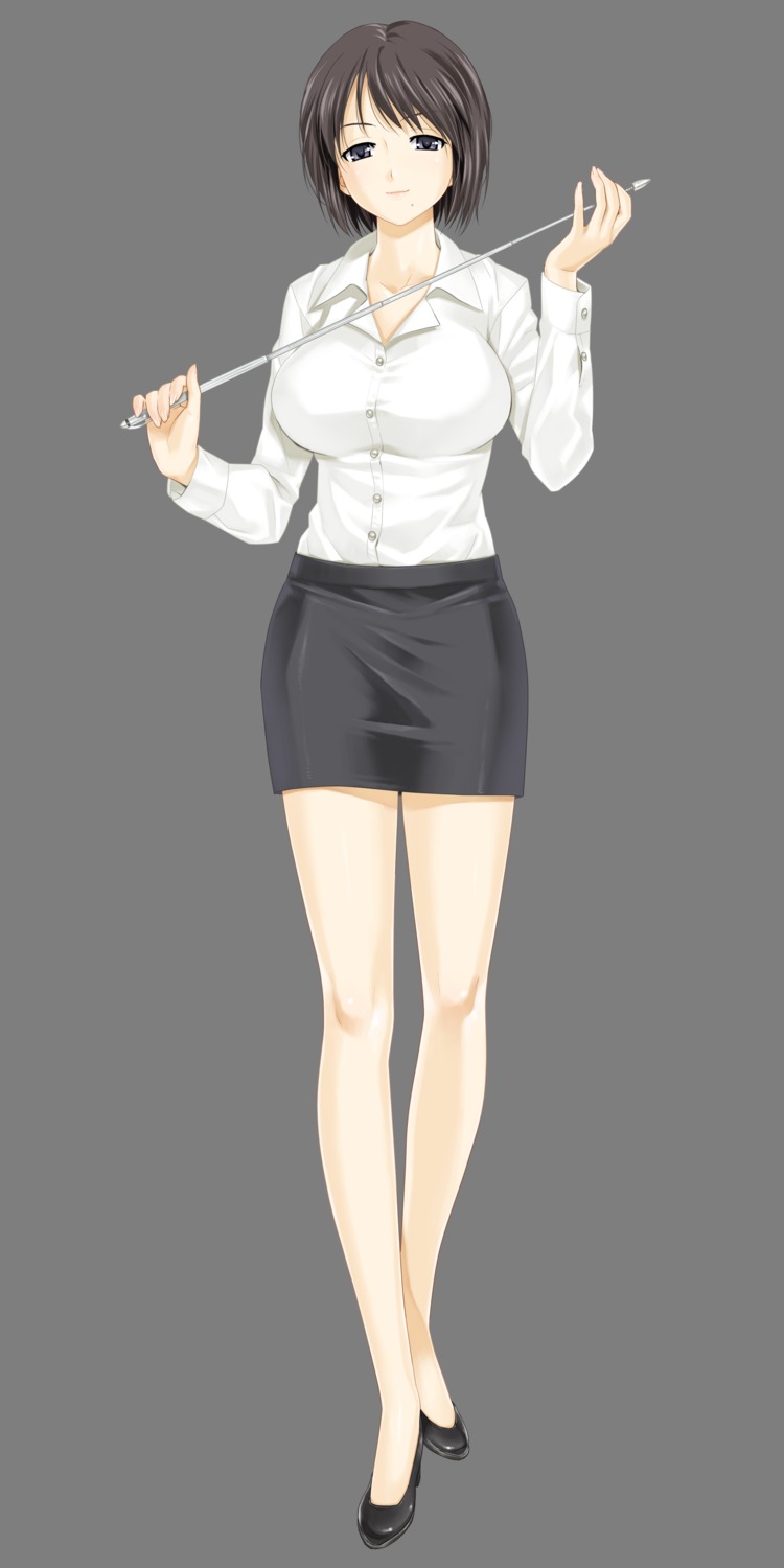 dress_shirt, happoubi_jin, heels, suma_azusa, transparent_png, zettai_shougeki_platonic_heart