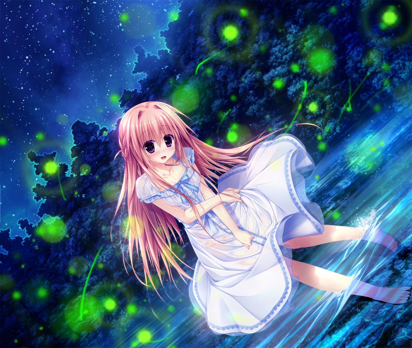 clochette, dress, game_cg, hatsuhime_iroha, koko_kara_natsu_no_innocence!, see_through, sesena_yau, skirt_lift